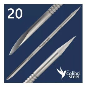   Oranžová drevená tyč" 14 cm, obojstranná, COLIBRI 20