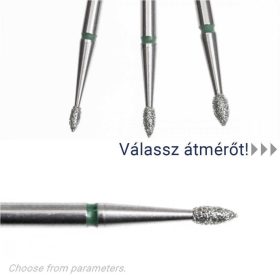   IQNAILS Diamantová frézka, malá kvapôčka, hrubá, 1,6 mm