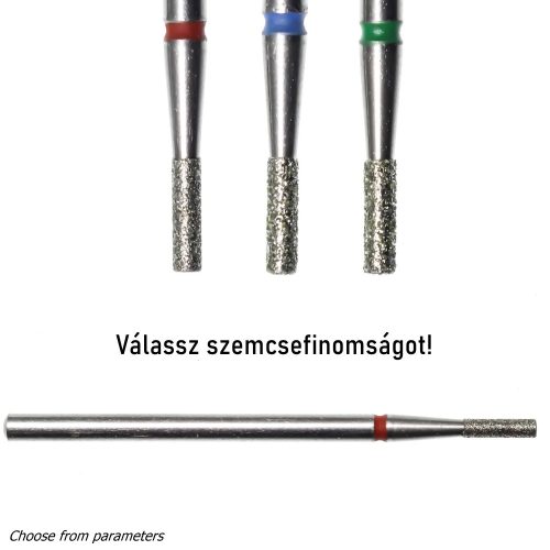 IQNAILS Diamantová frézka, valcová, jemná, 1,6 mm