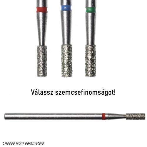 IQNAILS Diamantová frézka, valcová, jemná, 2,1 mm