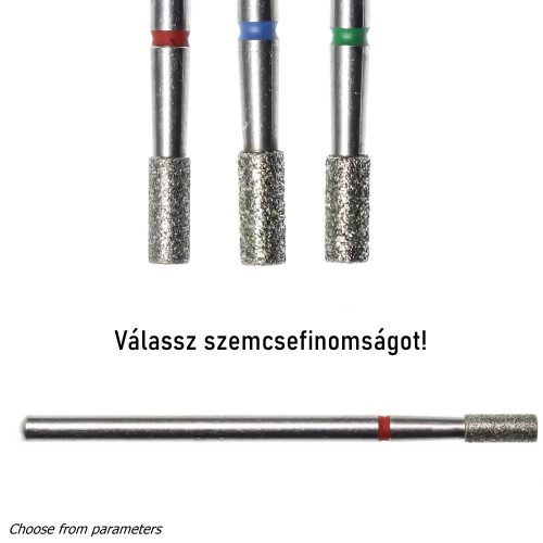 IQNAILS Diamantová frézka, valcová, jemná, 2,5 mm