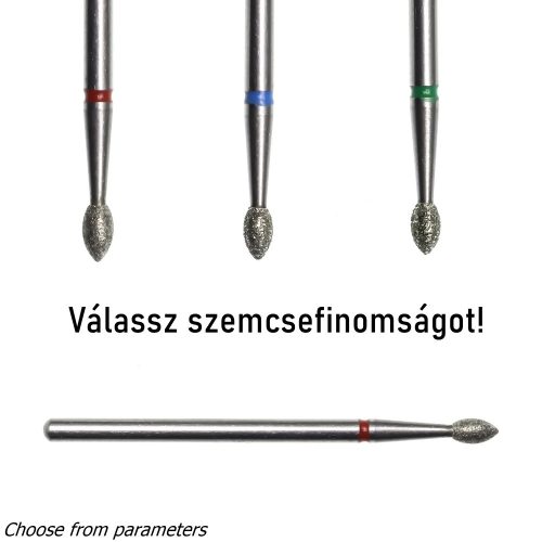 IQNAILS Diamantová fréza, malá guľôčka, jemná, 2,3 mm
