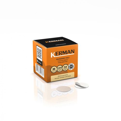 Lágyított csiszolókorong, 20 mm, 100 grit/durva, Kerman, 50 db