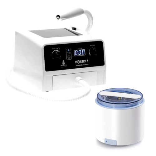 Vortix 3 LED  Porelszívós pedikűrgép, 1+1 ajándék porgyűjtőzsákkal, ajándék ajándék Hordozható mini ultrahangos tisztítóval 0,22 l